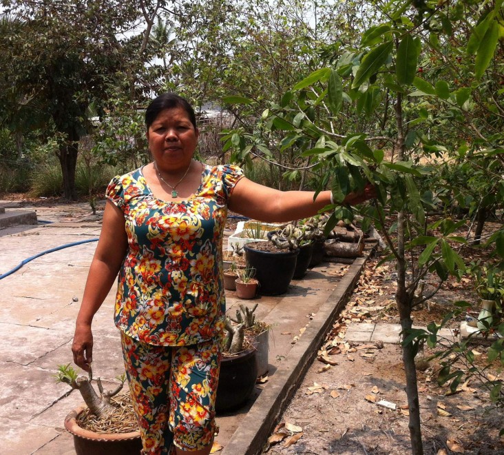 Nguyen Thi Nhung at her house in Long An.