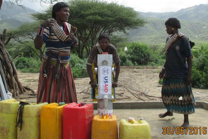 Community Members Collect Water