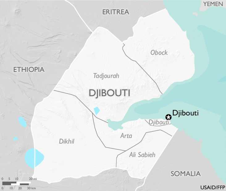 Map of Djibouti