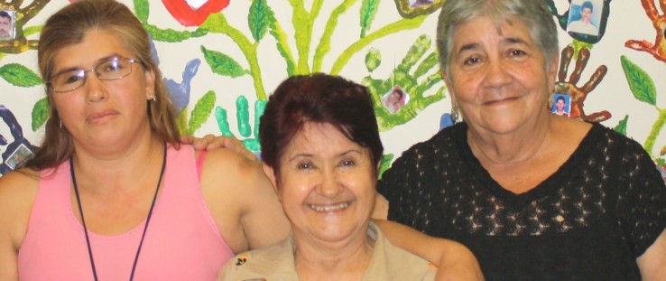 Left to right: Amanda Gallego, Teresita Gaviria and Maria Dolores Londoño