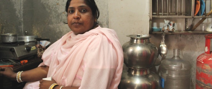 Ruksana Begum in her kitchen