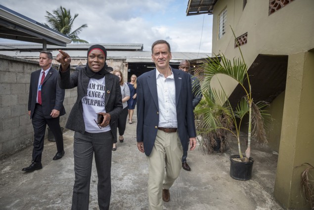 Administrator Green visits the Ryu Dan Dojo in Trinidad and Tobago withInternational Woman of Courage Sensei Marva John Logan.