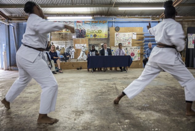 Administrator Green visits the Ryu Dan Dojo in Trinidad and Tobago with International Woman of Courage Sensei Marva John Logan.