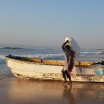 Fishermen hauling ice onto their boats in Puntland, Somalia