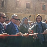 USAID/Egypt Mission Director Sherry F. Carlin, Assiut Deputy Governor Amr Abdel Aal, Water Holding Company Chairman Eng. Mamdouh Raslan, and Assiut Water Company Chairman Mohamed Saleh inaugurate the Massara Water Treatment Plant in Assiut governorate.