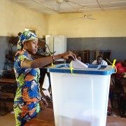 Woman voting 