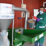 U.S., Azerbaijan Help Farmers Make Affordable Animal Feed in Imishli 