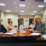 U.S. Ambassador Lynne Tracy (front left) and USAID Mission Director Deborah Grieser (front right) host the GAO virtual launch event