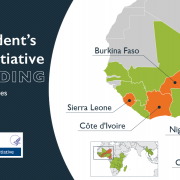 Map of Sub Saharan Africa with the new and exisiting PMI countries