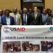 Image of USAID Ethiopia Mission Director Sean Jones launching Land Governance Activity