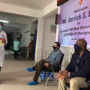 USAID Mission Director Derrick S. Brown (right) during his visit to the Sylhet region.