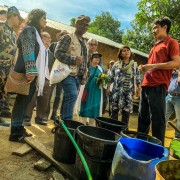 USAID Mission Director Derrick S. Brown and his delegation visit a watershed project in the Chattogram Hill Tracks. 