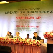 USAID Mission Director Janina Jaruzelski delivers remarks at Bangladesh Development Forum 2018.