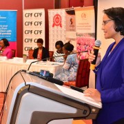 USAID Kenya and East Africa Mission Director, Tina Dooley-Jones giving remarks during the Kenya Women Parliamentary Association (KEWOPA) induction workshop