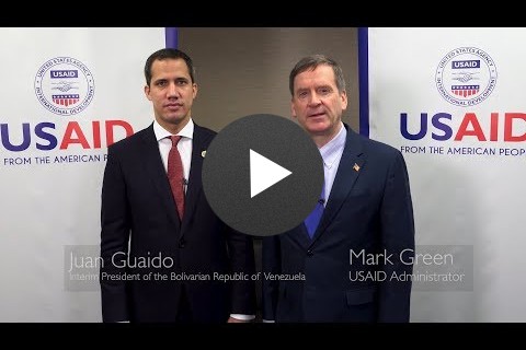 Administrator Green with Interim President Guaidó