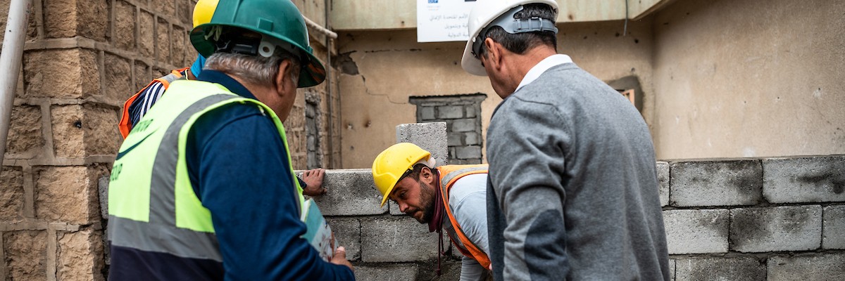 The hospital in northern Iraq was looted, set alight, and vandalized by ISIS. The restored hospital is now equipped to serve over 500,000 residents of the Ninewa Plains.  Photo Credit: UNDP FFS 