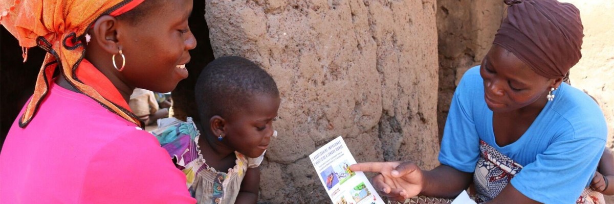 Trained Community Health Workers provide valuable counsel to families in villages throughout Benin