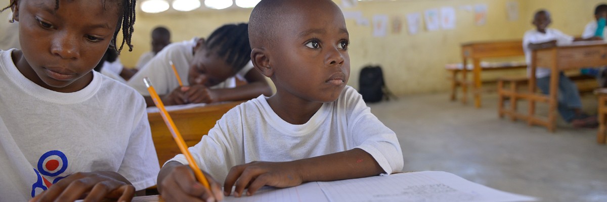 Little boy ready to learn!