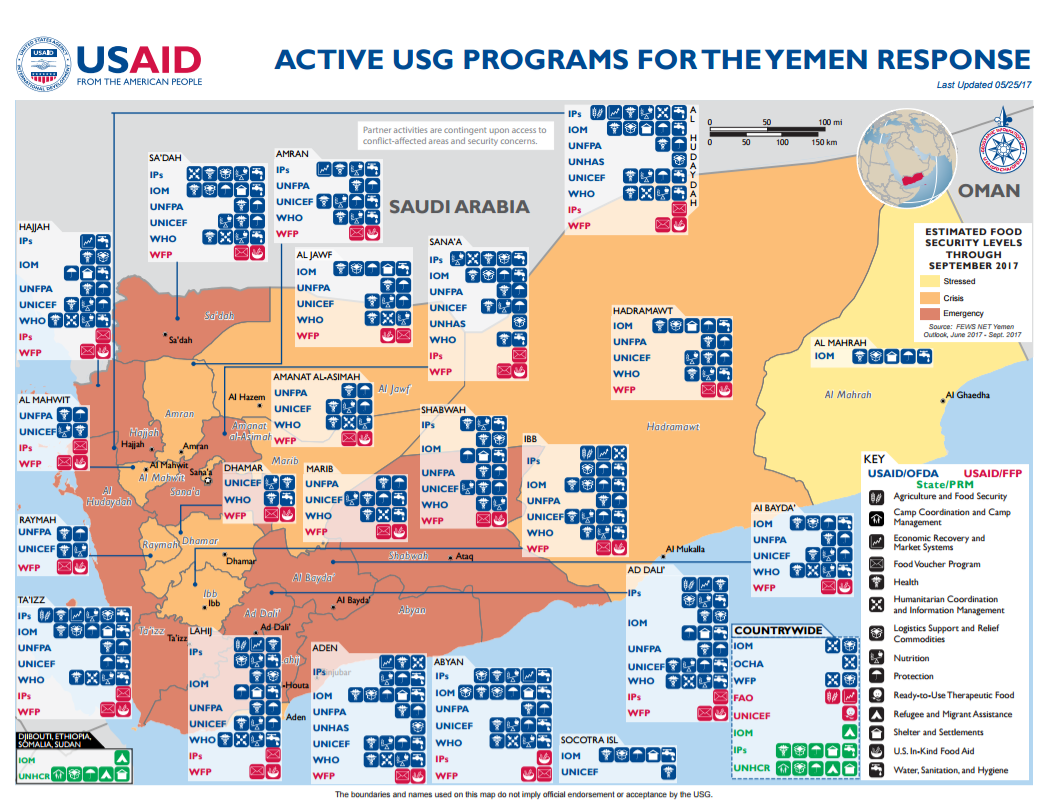 Yemen Complex Emergency Map #10 FY2017