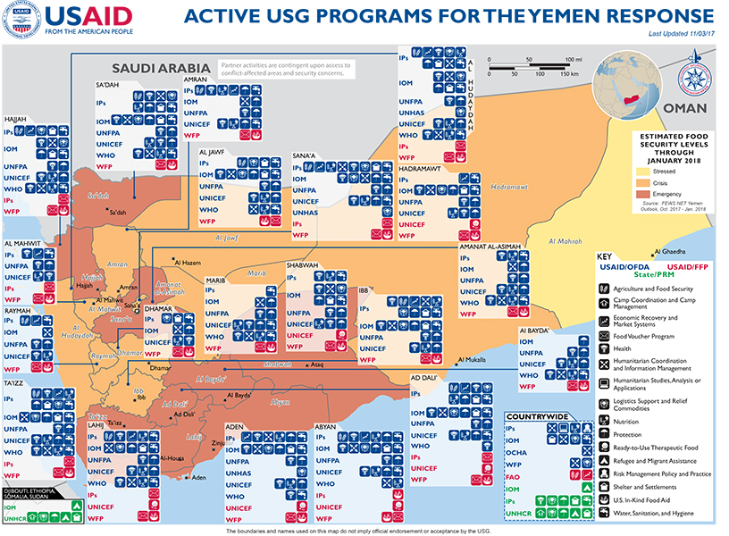 Yemen Map - 11-03-2017